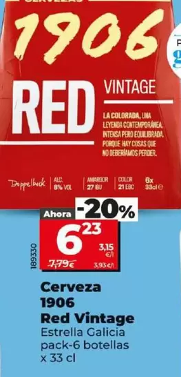 Oferta de Estrella Galicia - Cerveza 1906 Vintage por 6,23€ en Dia