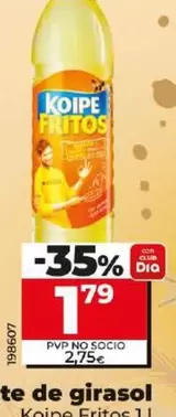 Oferta de Koipe Fritos - Aceite De Girasol por 1,79€ en Dia