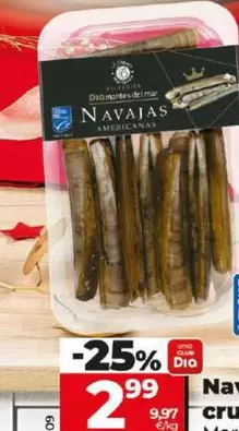 Oferta de Dia Mari Marinera - Navajas Crudas por 2,99€ en Dia