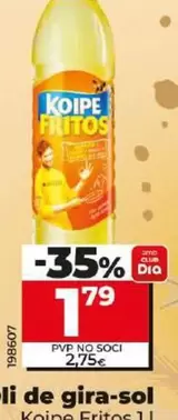 Oferta de Koipe Fritos - Aceite De Girasol por 1,79€ en Dia