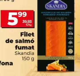 Oferta de Skandia - Solomillo De Salmon Ahumado por 5,99€ en Dia