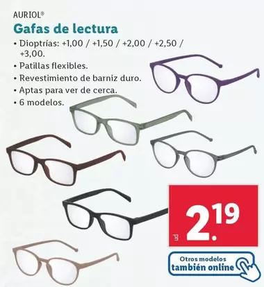 Oferta de Auriol - Gafas De Lectura por 2,19€ en Lidl