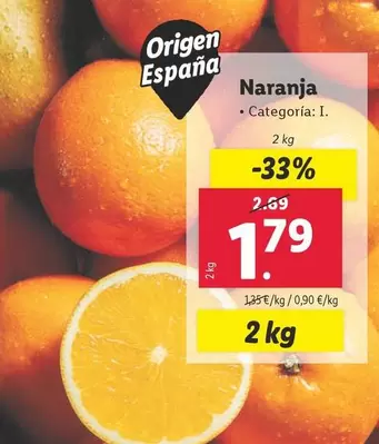 Oferta de Naranja por 1,79€ en Lidl