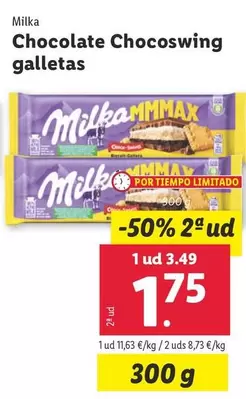 Oferta de Milka - Chocolate Chocoswing Galletas por 3,49€ en Lidl