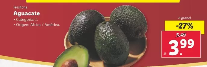 Oferta de Freshona - Aguacate por 3,99€ en Lidl