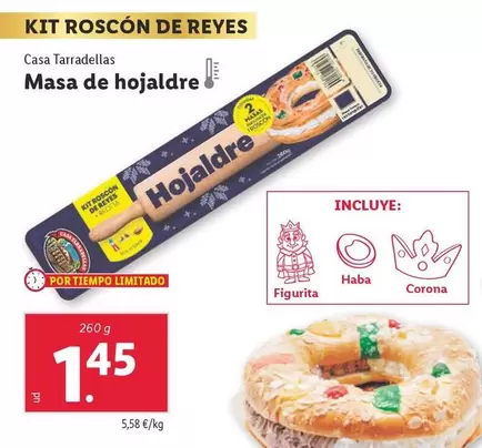 Oferta de Casa Tarradellas - Masa De Hojaldre por 1,45€ en Lidl