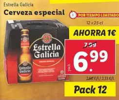 Oferta de Estrella Galicia - Cerveza Especial por 6,99€ en Lidl