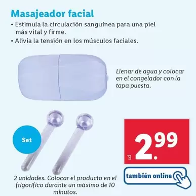 Oferta de Masajeador Facial por 2,99€ en Lidl