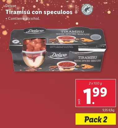 Oferta de Deluxe - Tiramisú Con Speculoos por 1,99€ en Lidl