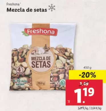 Oferta de Freshona - Mezcla De Setas por 1,19€ en Lidl