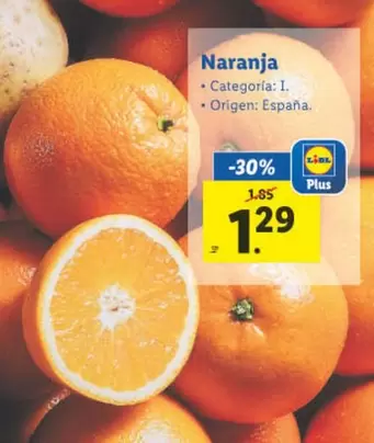 Oferta de Naranja por 1,29€ en Lidl