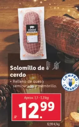 Oferta de Solomillo De Cerdo por 12,99€ en Lidl