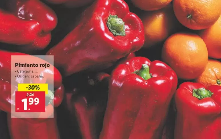 Oferta de Pimiento Rojo por 1,99€ en Lidl