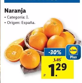 Oferta de Naranja por 1,29€ en Lidl