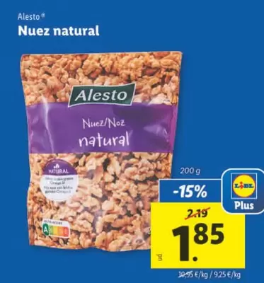 Oferta de Alesto - Nuez Natural por 1,85€ en Lidl