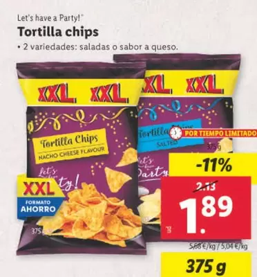 Oferta de Let's Have A Party! - Tortilla Chips por 1,89€ en Lidl