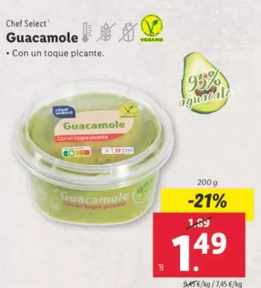 Oferta de Chef Select - Guacamole por 1,49€ en Lidl