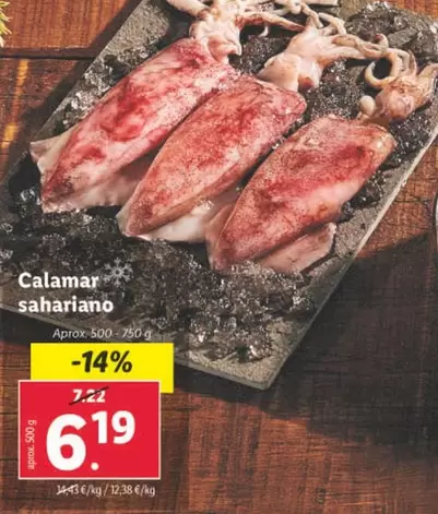 Oferta de Calamar Sahariano por 6,19€ en Lidl