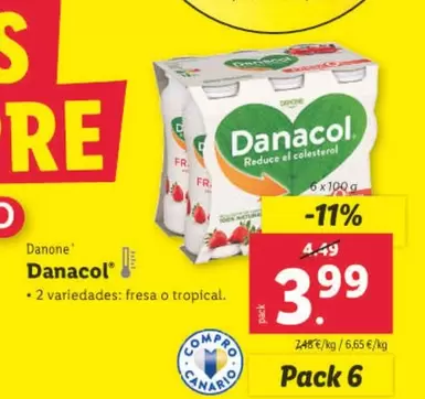 Oferta de Danone - Danacol por 3,99€ en Lidl