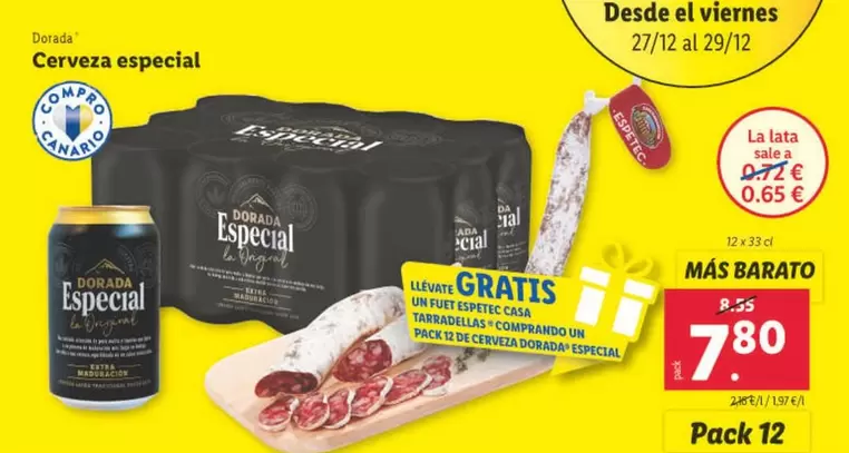 Oferta de Dorada - Cerveza Especial por 7,8€ en Lidl