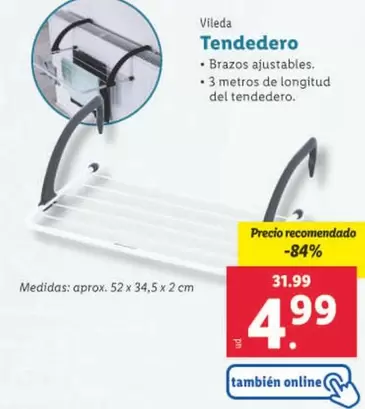 Oferta de Vileda - Tendedero  por 4,99€ en Lidl