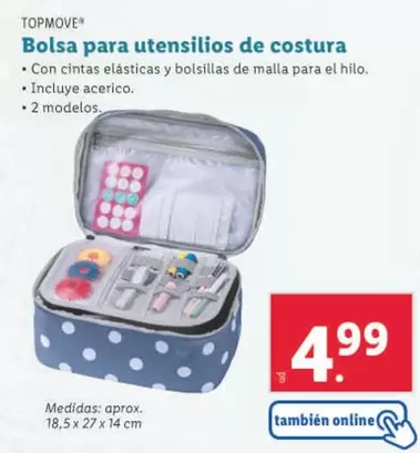 Oferta de Top Move - Bolsa Para Utensilios De Costura por 4,99€ en Lidl