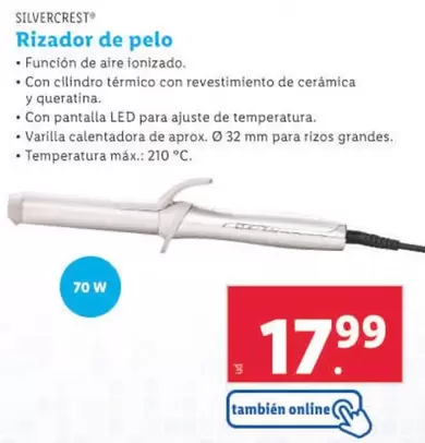 Oferta de SilverCrest - Rizador De Pelo por 17,99€ en Lidl