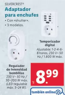 Oferta de SilverCrest - Adaptador Para Enchufes por 8,99€ en Lidl