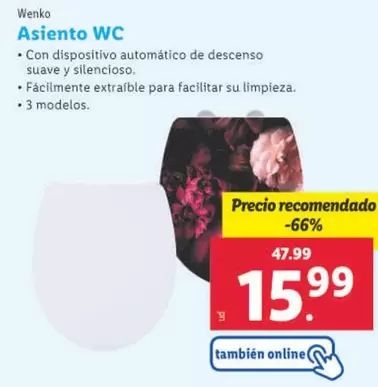 Oferta de Wenko - Asiento Wc por 15,99€ en Lidl