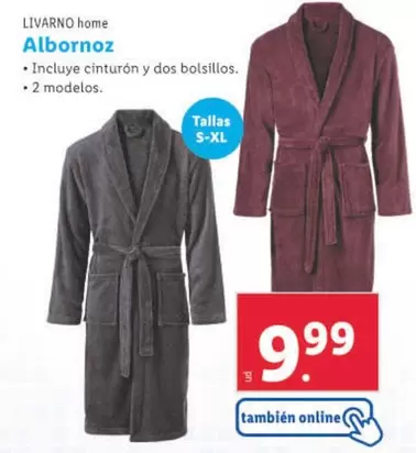 Oferta de Livarno Home - Albornoz por 9,99€ en Lidl