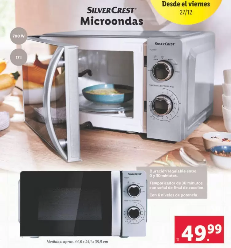 Oferta de SilverCrest - Microondas por 49,99€ en Lidl