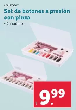 Oferta de Crelando - Set De Botones A Presión Con Pinza por 9,99€ en Lidl