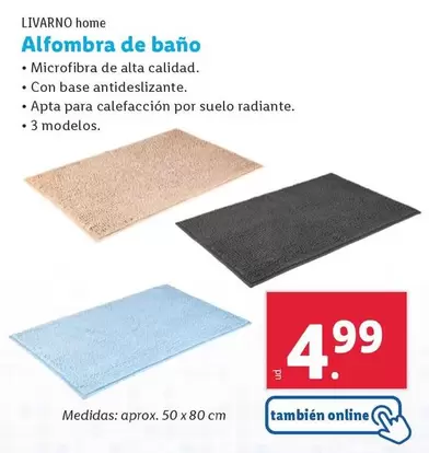 Oferta de Livarno Home - Alfombra De Baño  por 4,99€ en Lidl