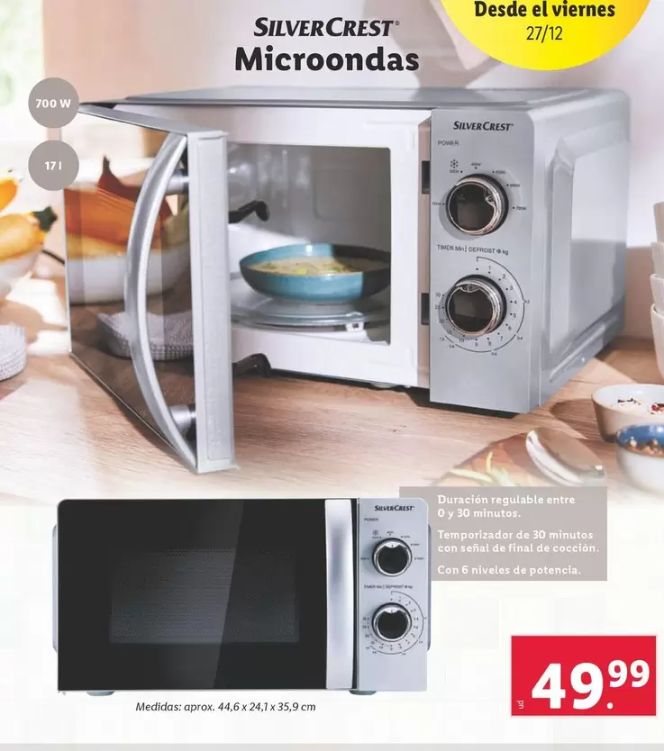 Oferta de SilverCrest - Microondas por 49,99€ en Lidl