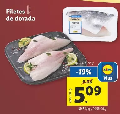 Oferta de Filetes De Dorada por 5,09€ en Lidl