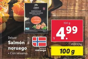 Oferta de Deluxe - Salmon Noruego por 4,99€ en Lidl