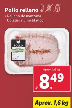 Oferta de Pollo Relleno por 8,49€ en Lidl