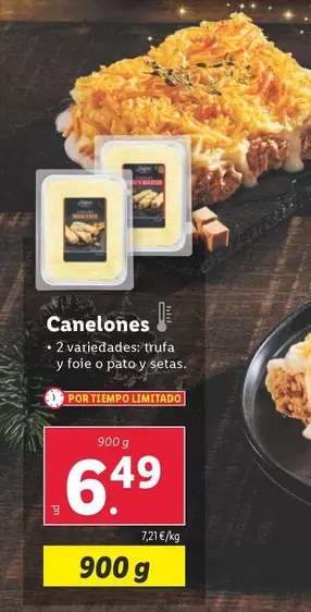 Oferta de Canelones por 6,49€ en Lidl