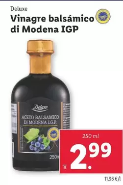 Oferta de Deluxe - Vinagre Balsámico Di Modena IGP por 2,99€ en Lidl