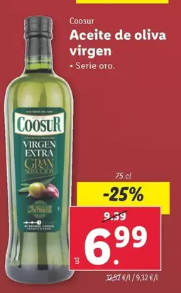 Oferta de Coosur - Aceite De Oliva Virgen por 6,99€ en Lidl