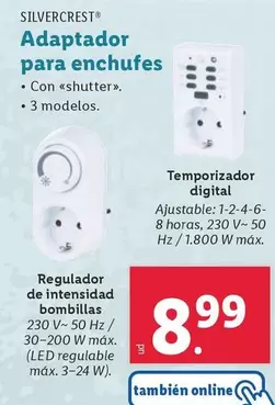 Oferta de SilverCrest - Adaptador Para Enchufes por 8,99€ en Lidl