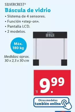 Oferta de SilverCrest - Báscula De Vidrio por 9,99€ en Lidl