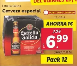 Oferta de Estrella Galicia - Cerveza Especial por 6,99€ en Lidl