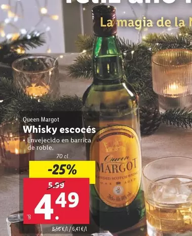 Oferta de Queen Margot - Whisky Escocés por 4,49€ en Lidl