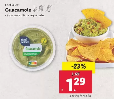 Oferta de Chef Select - Guacamole por 1,29€ en Lidl