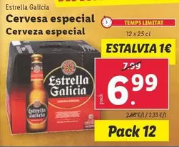 Oferta de Estrella Galicia - Cerveza Especial por 6,99€ en Lidl