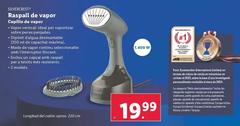 Oferta de SilverCrest - Cepillo De Vapor por 19,99€ en Lidl