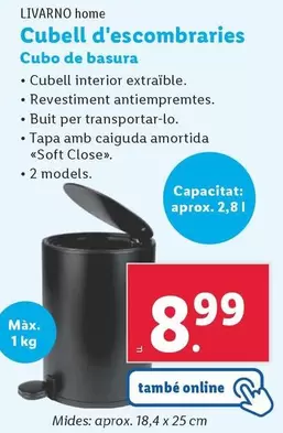 Oferta de Livarno Home - Cubo De Basura por 8,99€ en Lidl