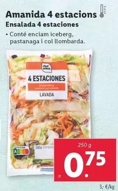 Oferta de Ensalada 4 Estaciones por 0,75€ en Lidl