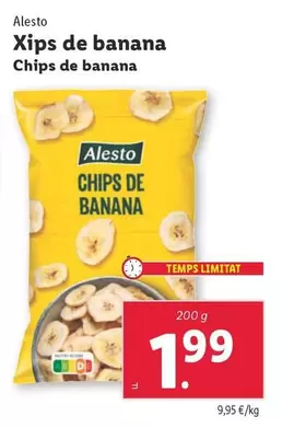 Oferta de Alesto - Chips De Banana por 1,99€ en Lidl